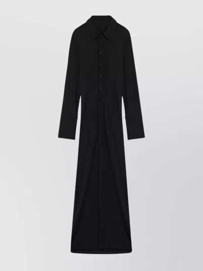 SPORTMAX VISCOSE JERSEY SHIRT DRESS WITH CUFFED SLEEVES