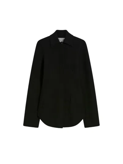 SPORTMAX VISCOSE KNIT SHIRT - RUNWAY - BLACK
