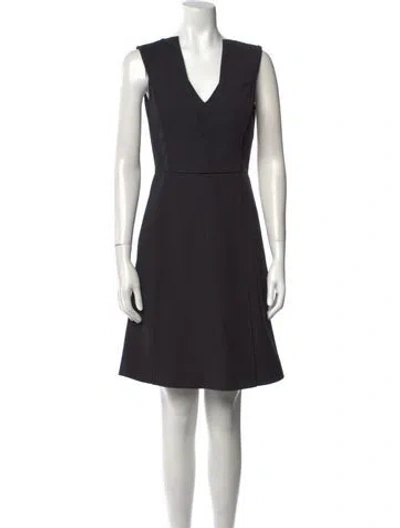 Pre-owned Sportmax V-neck Mini Dress In Black