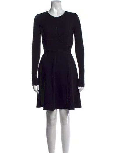 Pre-owned Sportmax V-neck Mini Dress In Black