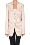 Sportmax Volante Single-breasted Jacket In Pale Pink