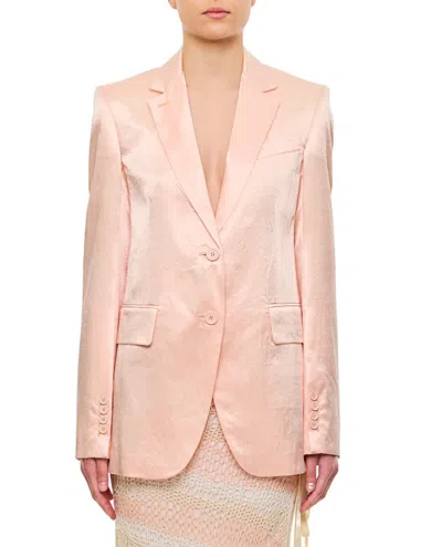 Sportmax Volante Single-breasted Jacket In Pink