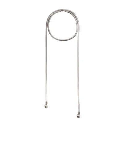 Sportmax Vortice Ball-detail Necklace In Silver