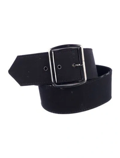 Pre-owned Sportmax Waist Belt Wide Waist Belt In Black