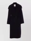 Sportmax Waist Belted Coat With Epaulettes And Pockets
