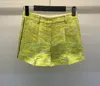 Sportmax Waistband Loop Shorts In Green