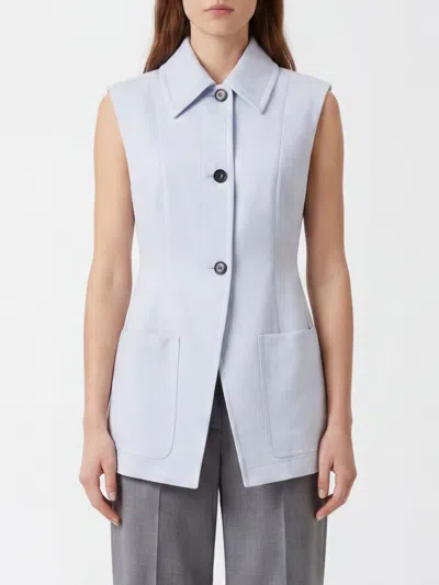 Sportmax Cotton Blend Vest In Blue