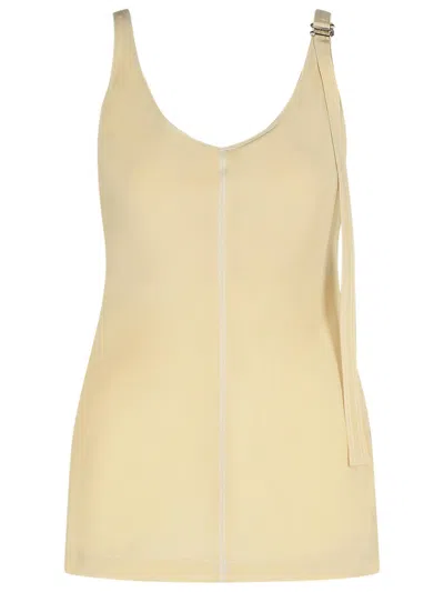 Sportmax Waser Beige Viscose Tank Top In White