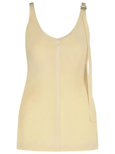 Sportmax Waser Beige Viscose Tank Top In Green
