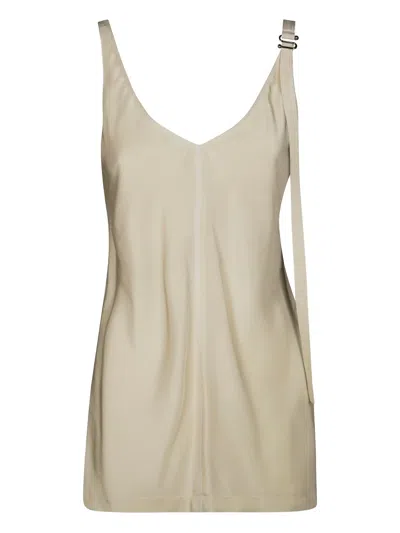 Sportmax V-neckline Top With Adjustable Strap And Seam Detailing In Neutral