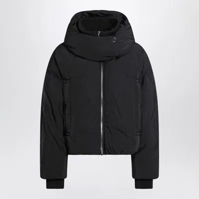 Sportmax Water-repellent Cropped Down Jacket In Black
