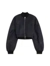Sportmax Water-repellent Twill Bomber Jacket - Black In Black