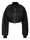 Sportmax Water-repellent Twill Bomber Jacket Jackets Black In Black