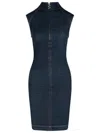 Sportmax Cerea Dark Blue Cotton Dress In Blue