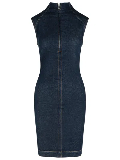 Sportmax 'wax' Dark Blue Cotton Dress