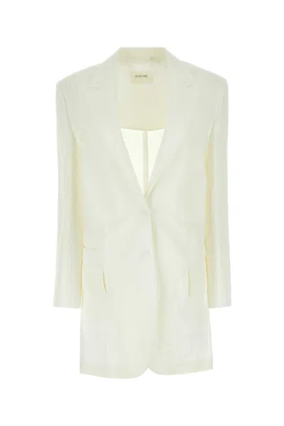 Sportmax White Cotton Blend Edmea Blazer