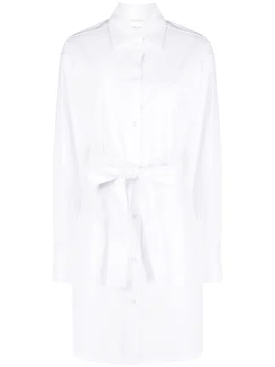 Sportmax White Cotton Shirtdress