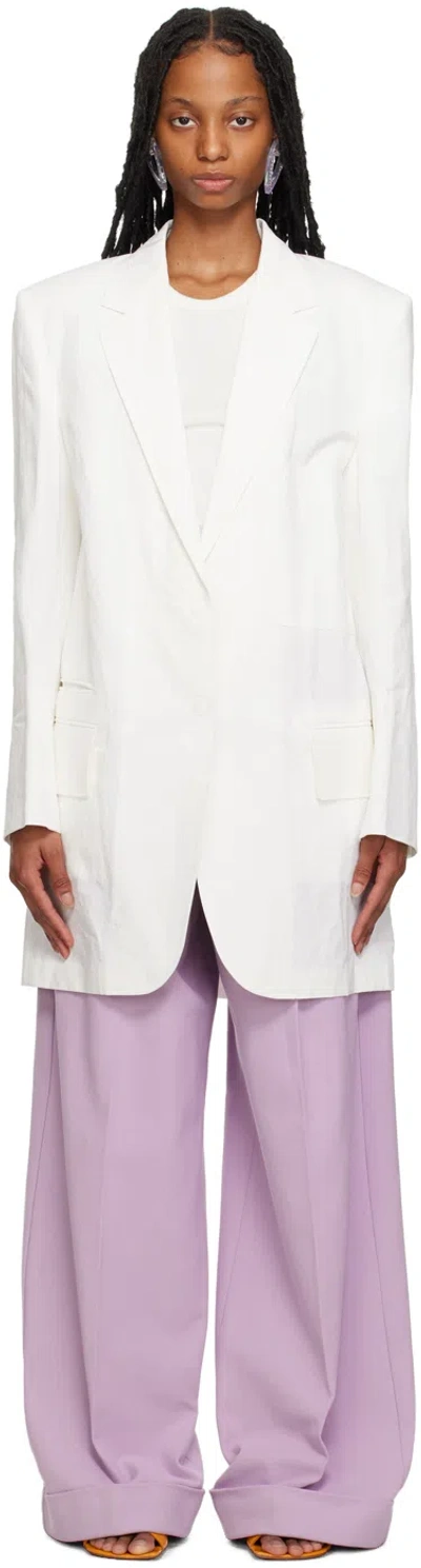 Sportmax 'edmea' Oversized Jacket In 001 White