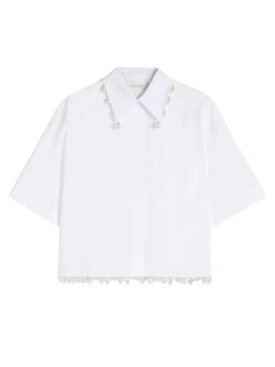 Sportmax White Embellished Shirt