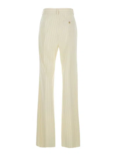 SPORTMAX WHITE FLARED PANTS