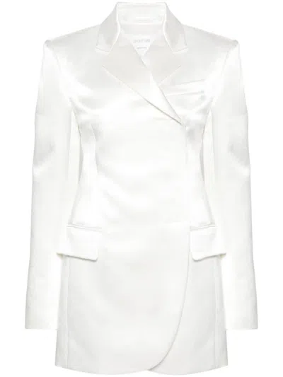 Sportmax Globale Satin Blazer In White