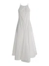 Sportmax Cactus Sleeveless Round Neckline A-line Midi Dress In White