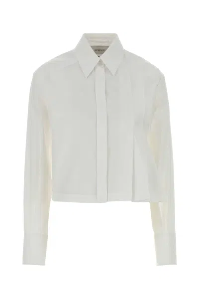 Sportmax White Poplin Certo Shirt In Neutral