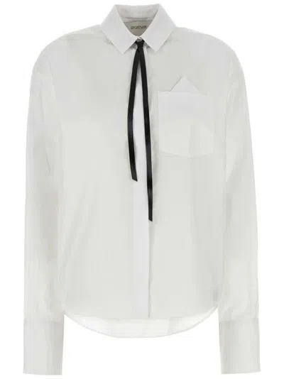 SPORTMAX WHITE REGULAR FIT SHIRT