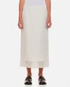 Sportmax Aceti Double Layer Midi Skirt In White