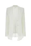 SPORTMAX WHITE SILK ACACIA1234 BLAZER