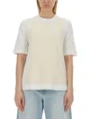 Sportmax White Solid Crew Neck T-shirt In White