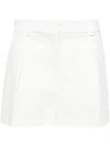 Sportmax Unico High-rise Twill Shorts In White