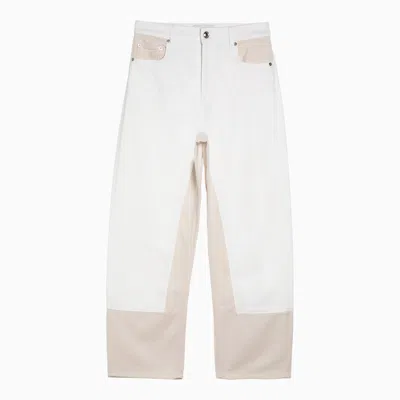 Sportmax Five-pocket Baggy Jeans In White