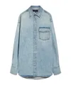 Sportmax Wide Denim Shirt In Blue