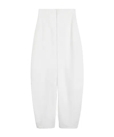 Sportmax Wide-leg Casual Pants In White