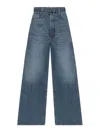 Sportmax High-rise Wide-leg Denim Trousers With Belt Loops In Blue