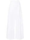 Sportmax High Waist Wide Leg Pants In White