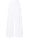 Sportmax High Waist Wide Leg Pants In White