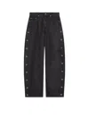 Sportmax High Waist Wide Leg Denim Trousers In Black
