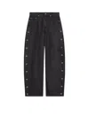 Sportmax High Waist Wide Leg Denim Trousers In Black