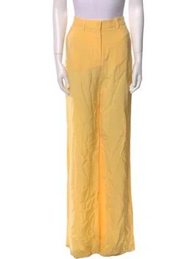Pre-owned Sportmax Wide Leg Pants In Yellow