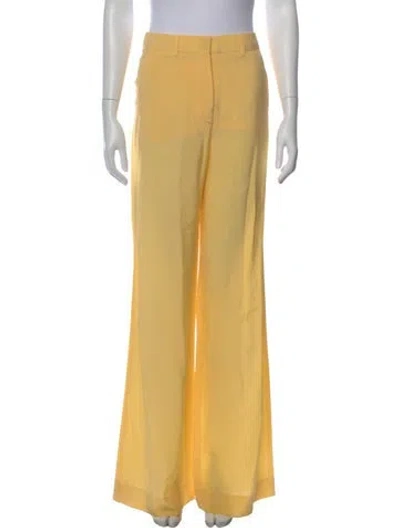Pre-owned Sportmax Wide Leg Pants In Yellow