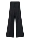 Sportmax Wide-leg Tailored Trousers With High Waist In Black