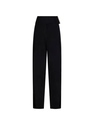 Sportmax Wide Leg Trousers In Black
