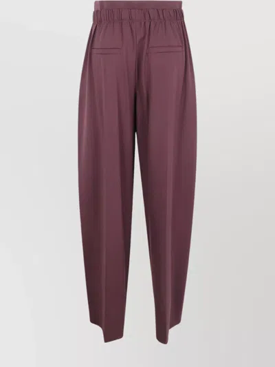 Sportmax Wide Leg Trousers Elastic Waistband Design In Red