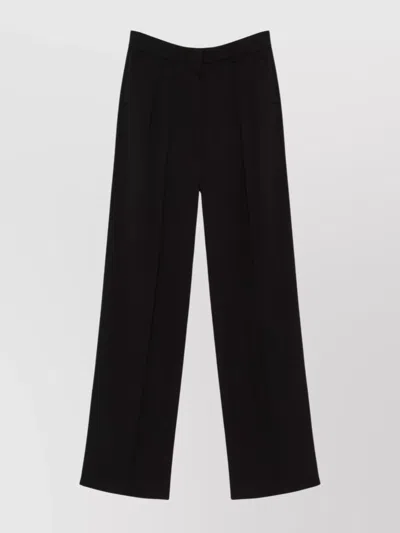 Sportmax Trousers Straight Leg Wide-leg Design In Black