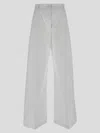 Sportmax High Waist Wide Leg Pants In White