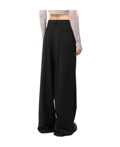 Sportmax Wide-legged Casual Pants In Black