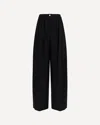 Sportmax Wide Stretch Wool Trousers In Black