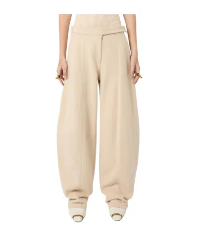 Sportmax Wide-leg Casual Trousers In Neutral